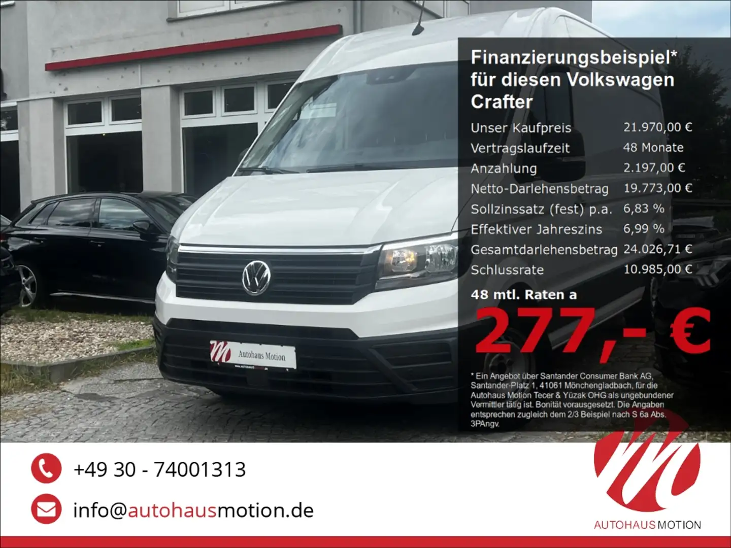 Volkswagen Crafter Kasten 35 mittellang Hochdach FWD 2.0 TDI PDCv+h K Blanc - 1