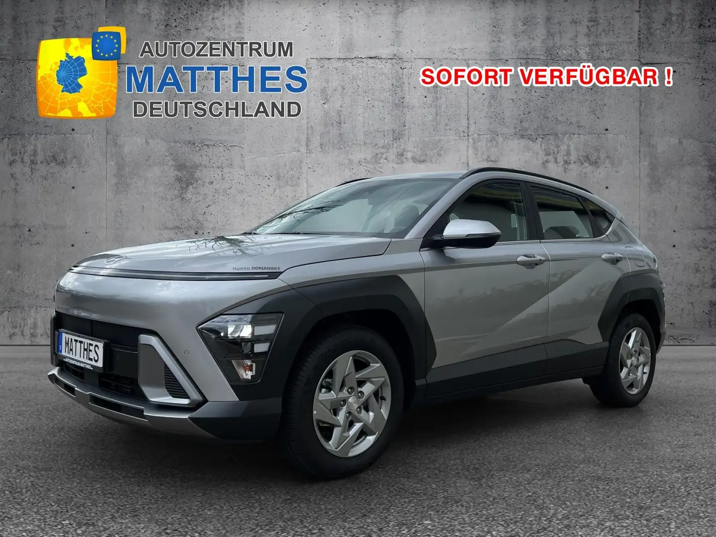 Hyundai KONA 1.6 T-GDI DCT SOFORT! Trend NAVI WinterPak LED ... Silber - 1