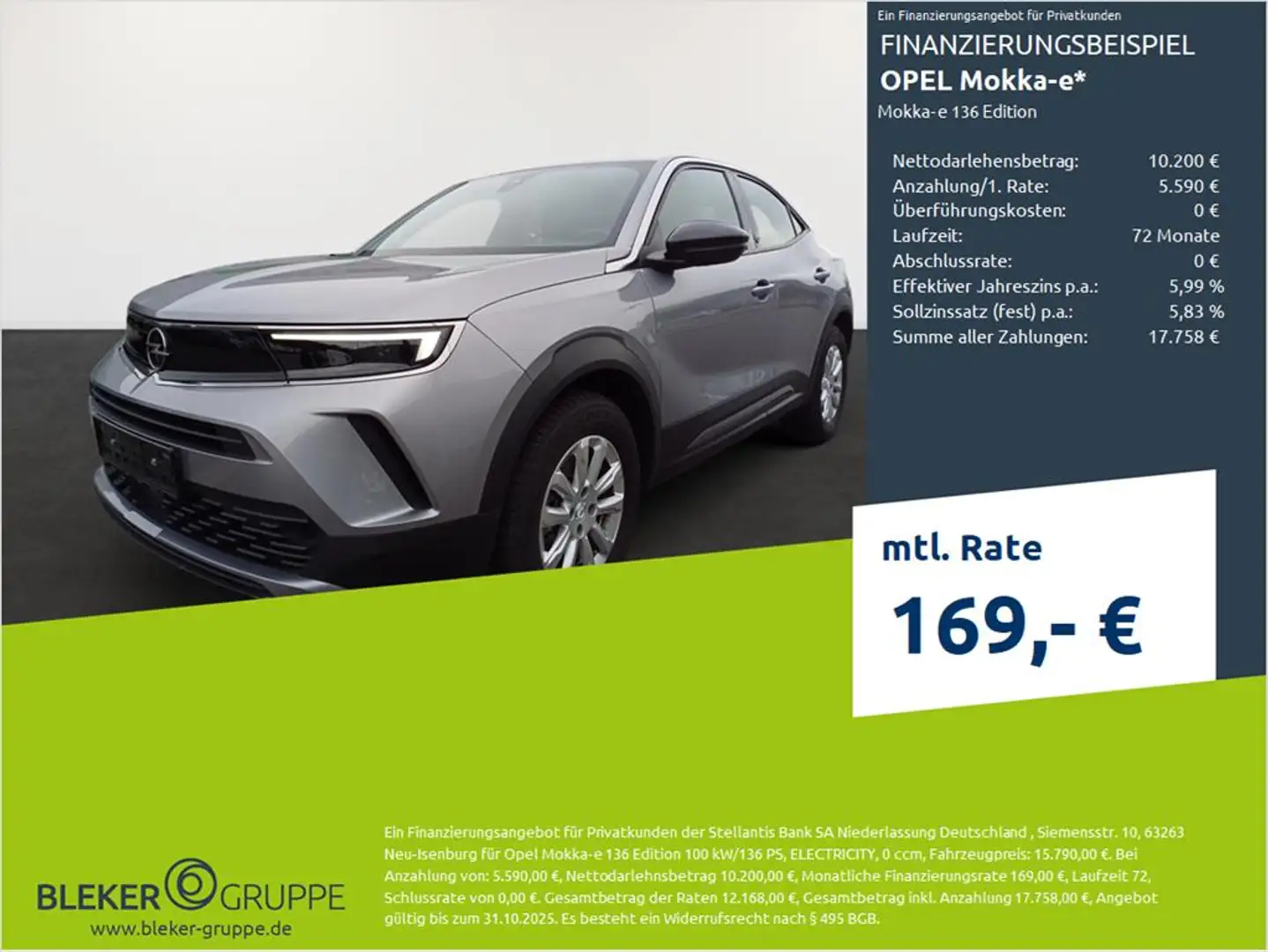 Opel Mokka-E 136 Edition Grau - 1