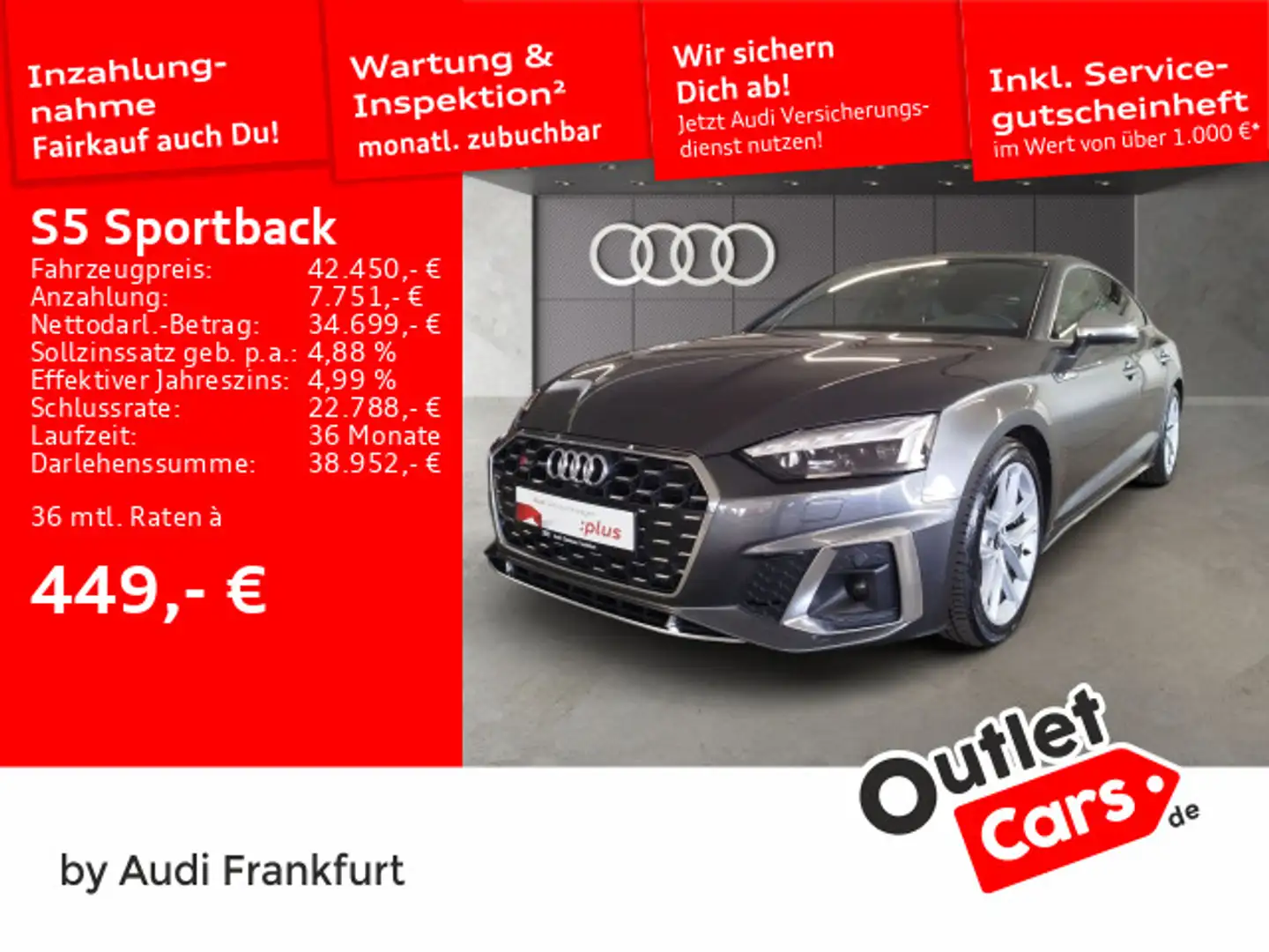 Audi S5 TDI tiptronic MatrixLED VC DAB Lede Gris - 1