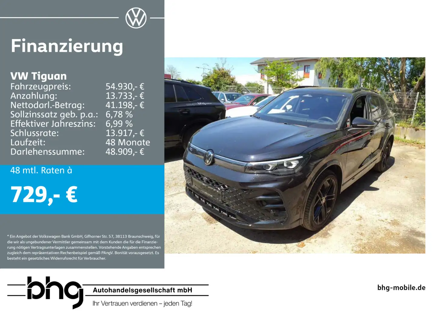 Volkswagen Tiguan 2.0 TDI DSG 4Motion R-Line *AHK*HARMAN-KA Schwarz - 1