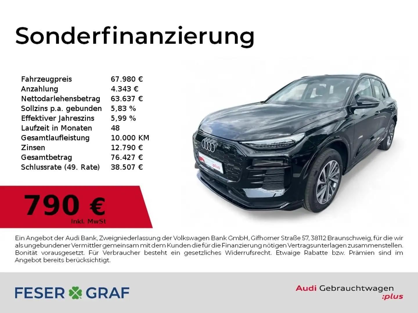 Audi Q6 SUV e-tron quattro 360°Cam/ACC/LED+/4xSHZ/VC+ Negru - 1