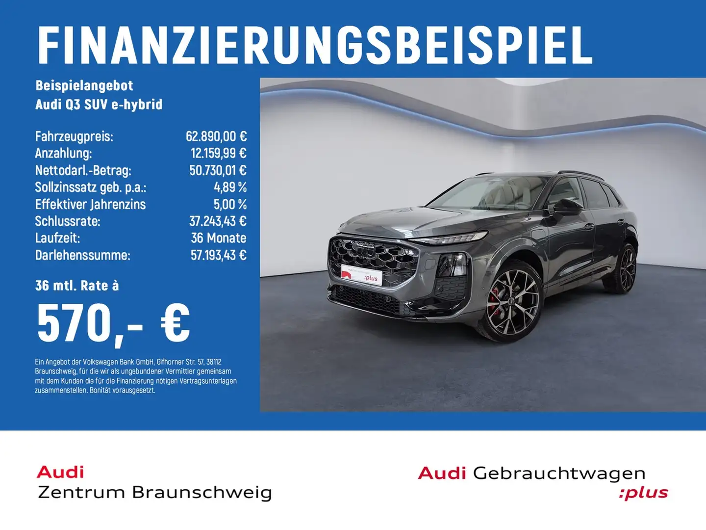 Audi Q3 SUV e-hybrid DIGITAL MATRIX+SONOS+HuD+MEMORY Grau - 2