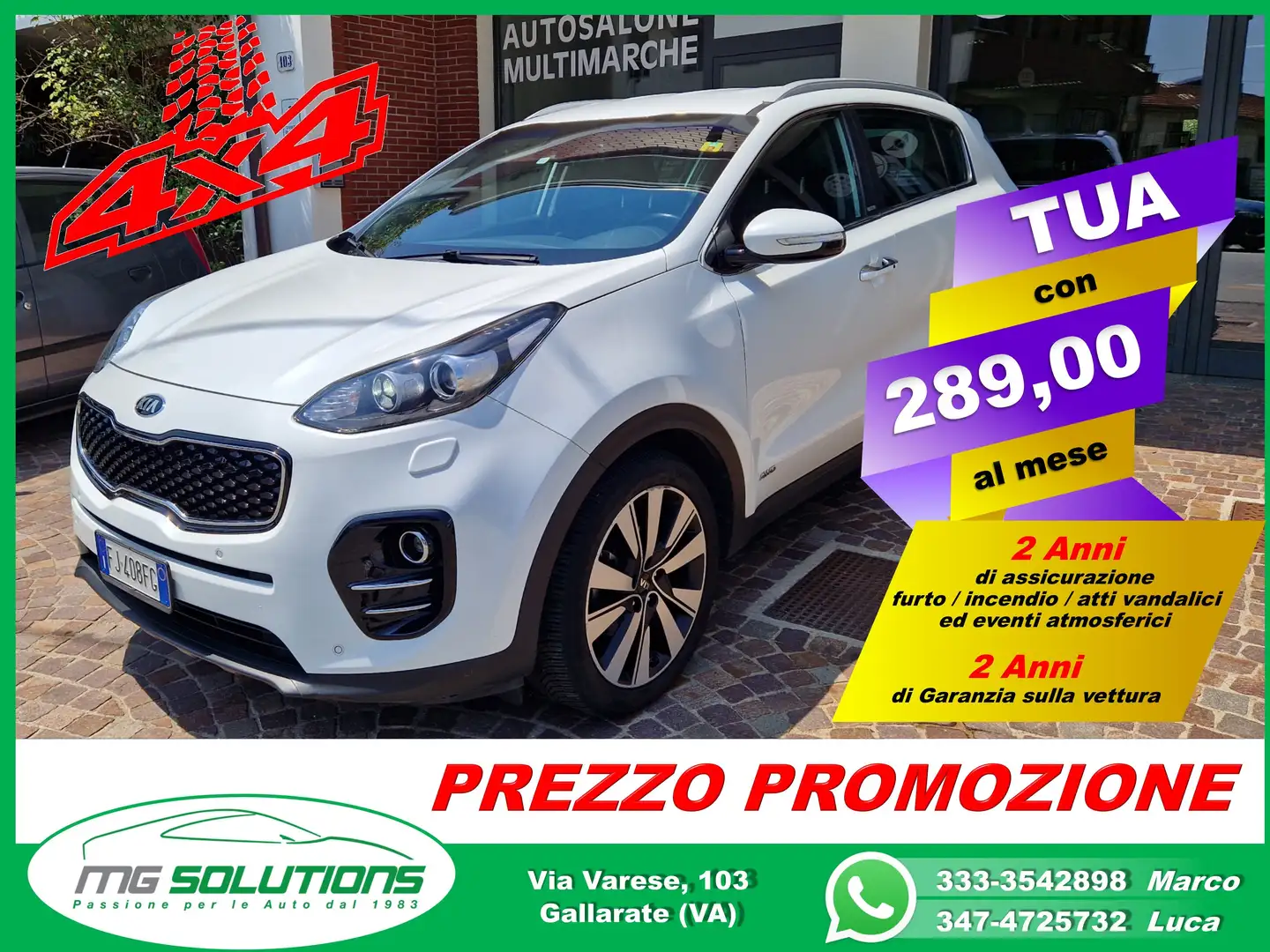 Kia Sportage 2.0crdi 136cv AWD AUT. Rebel my17 Bianco - 1