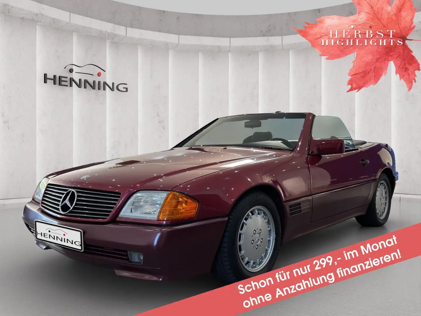 Mercedes-Benz SL 300 Oldtimer Automatik Leder SHZ Scheckheft Rouge - 1