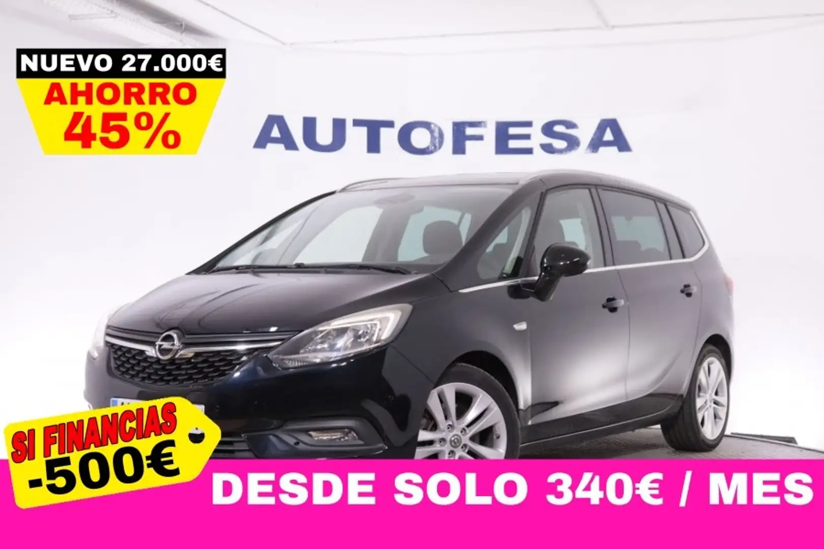 Opel Zafira 1.6T EDITION AUTO 136CV 7PLAZAS 5P #IVA DEDUCIBLE, Negro - 1