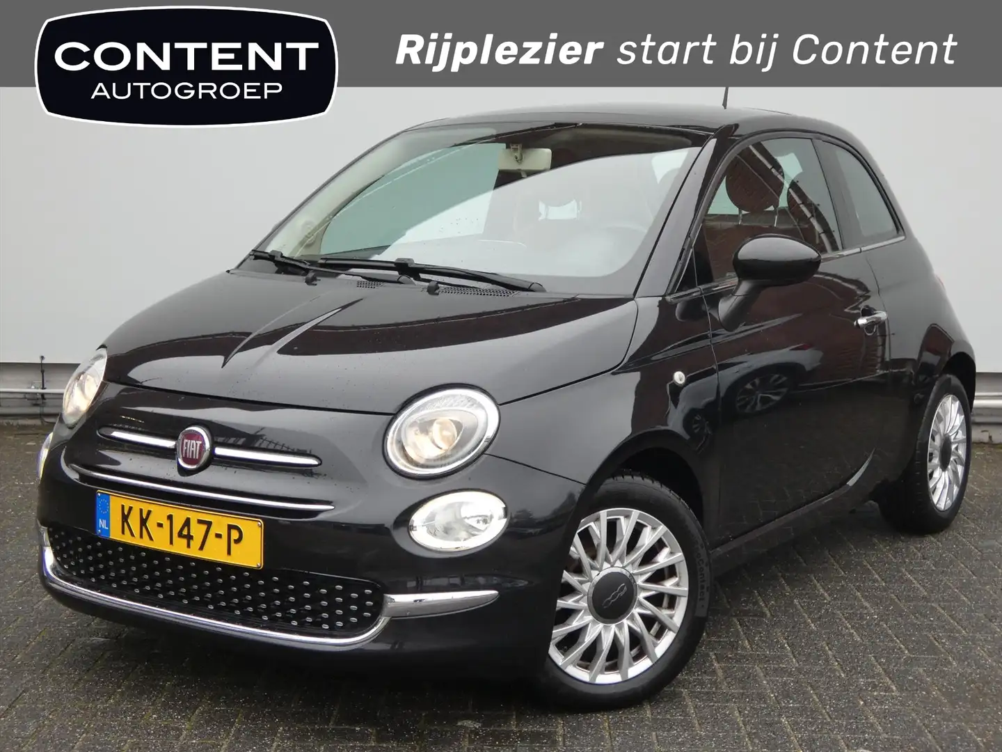 Fiat 500 TwinAir Turbo 80pk Lounge / 60.000 KM !!! Schwarz - 1