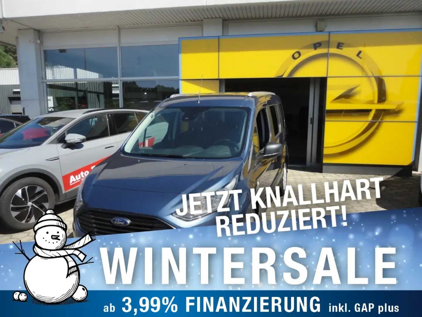 Ford Tourneo Trend 1.0 EcoBoost EU6d-T+ Bluetooth+Spurhalteassi Bleu - 1