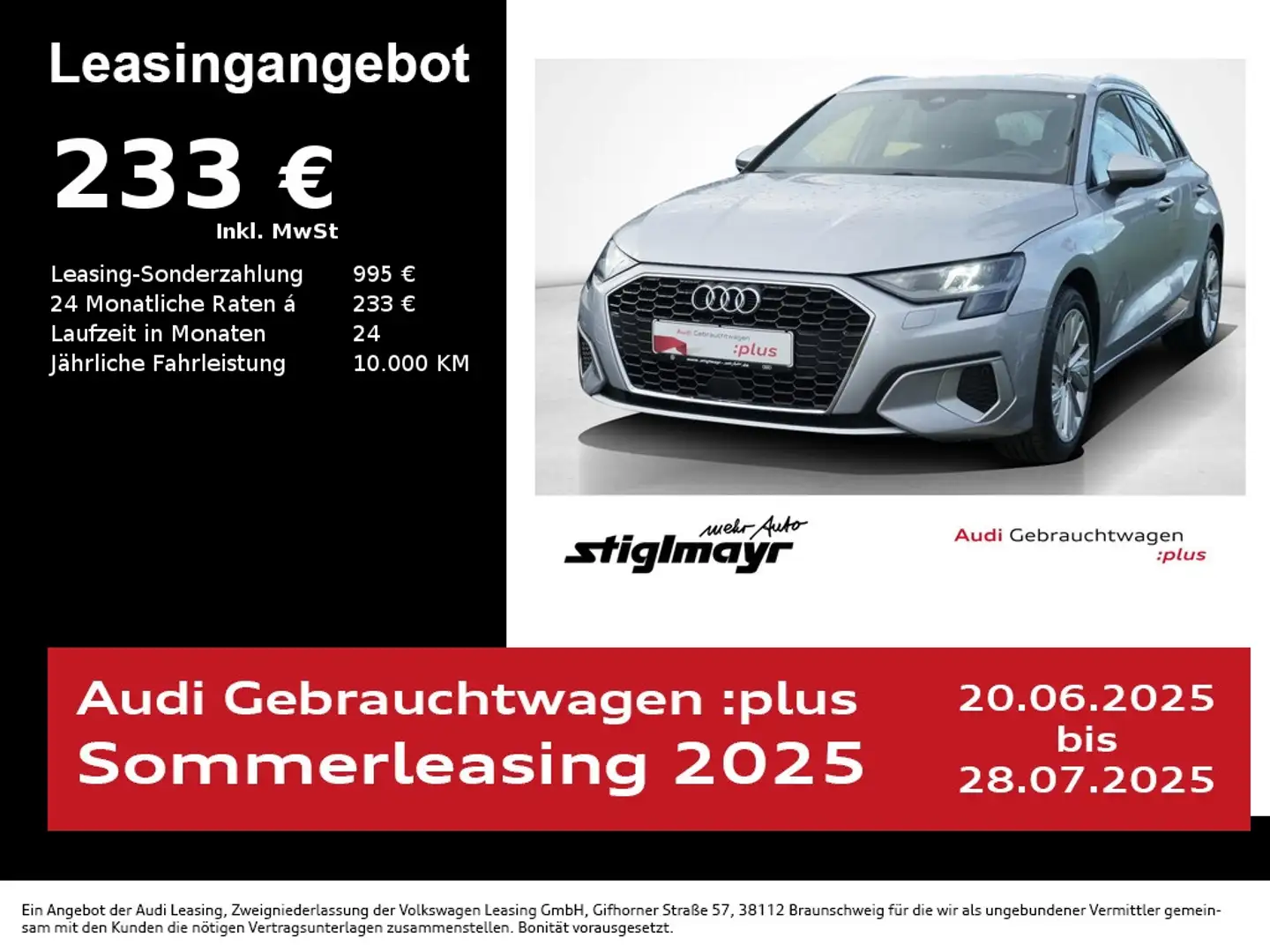 Audi A3 Advanced 35 TDI S-tronic KAMERA+VC Zilver - 1