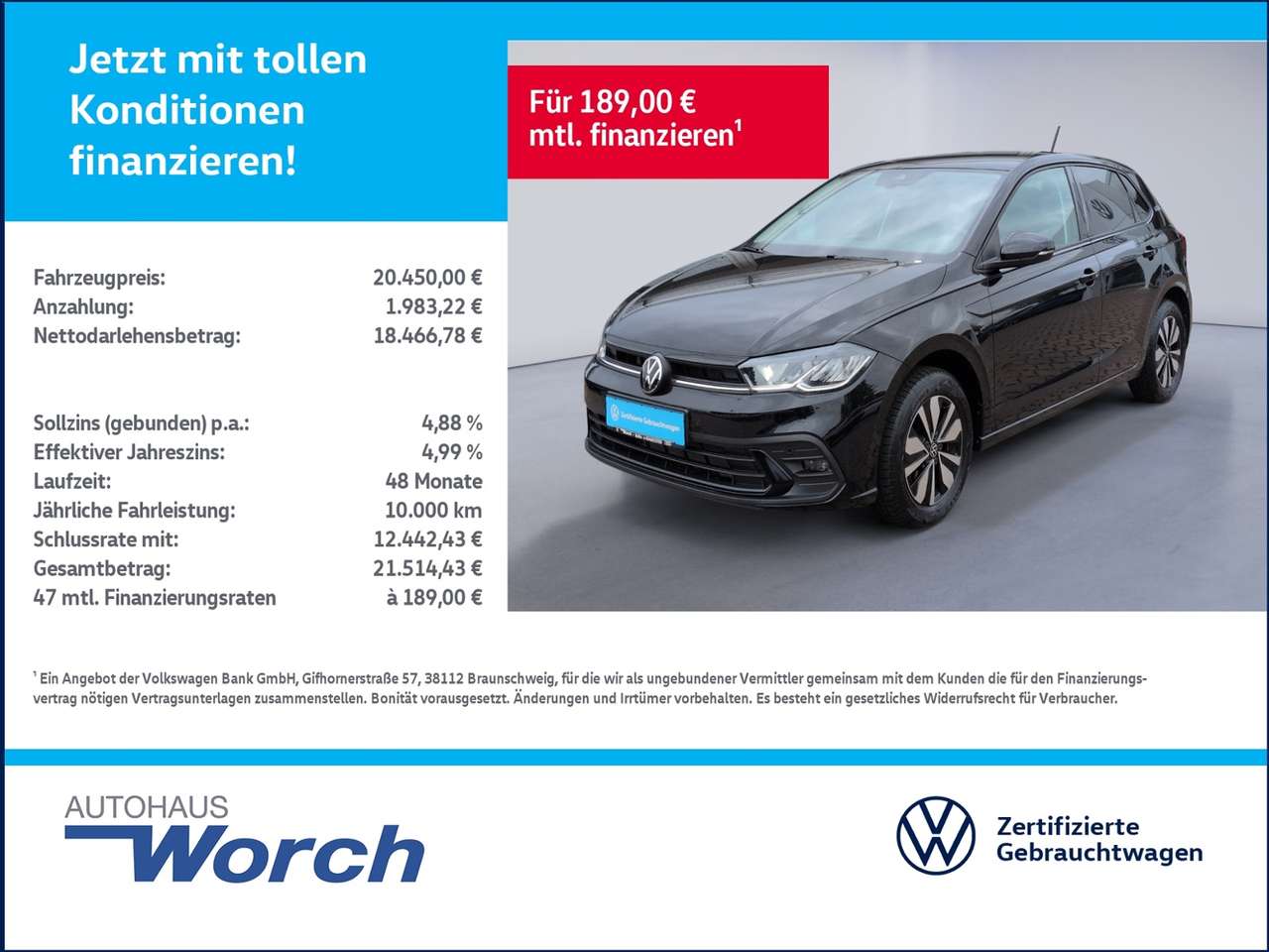 Volkswagen Polo 2025 — 1.0TSI DSG GOAL LED+AHK+NAVI+SHZ+
