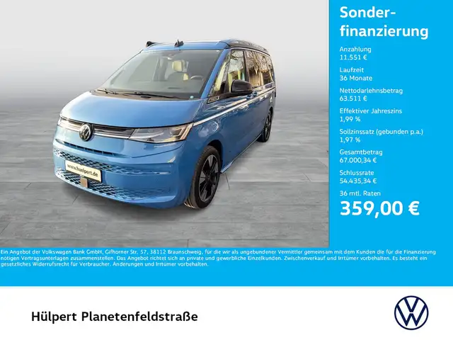 Volkswagen T7 California HYBRID OCEAN 4X4 KÜCHE STANDHZ AHK