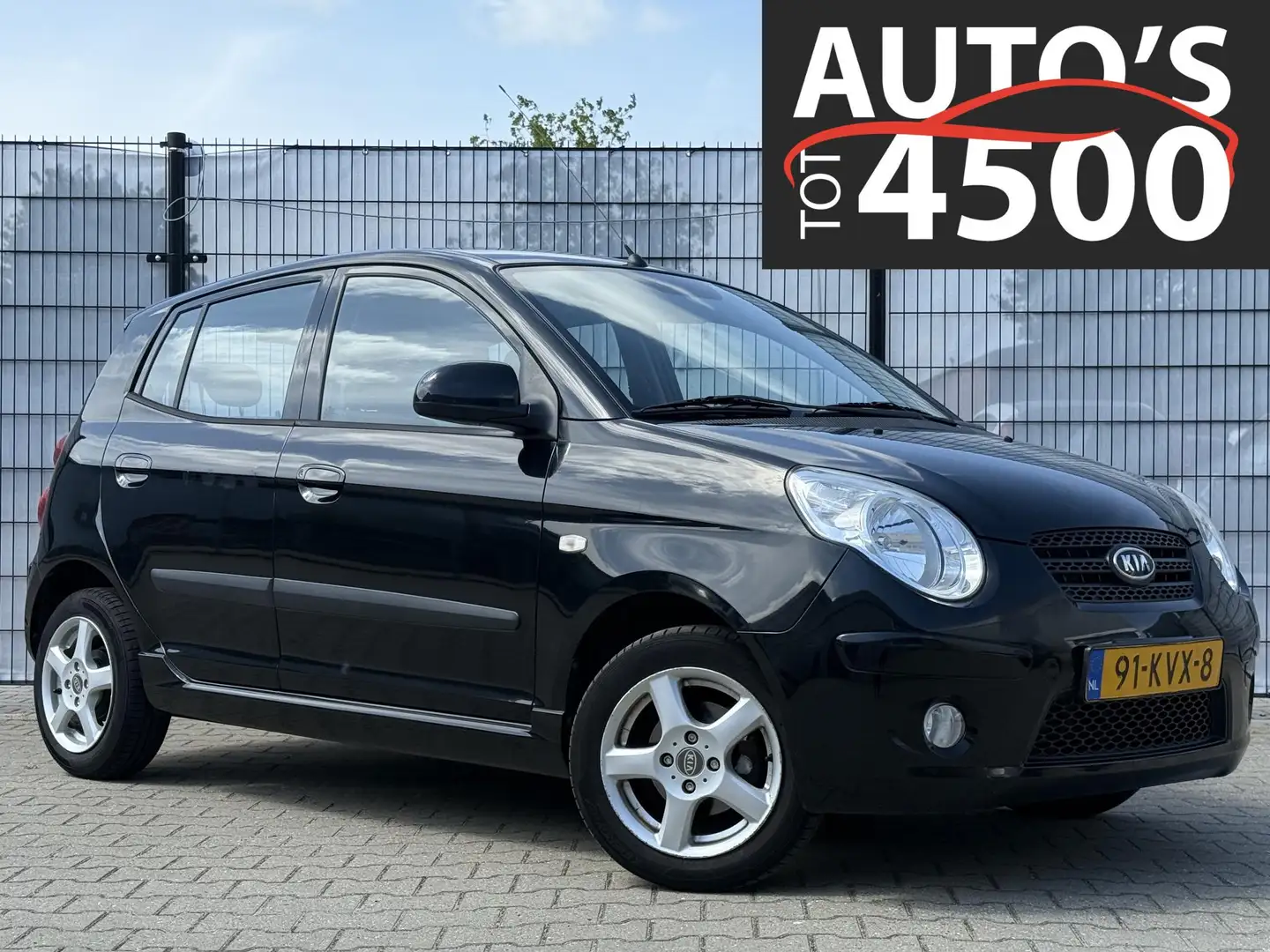 Kia Picanto 1.0 Seven 5 deurs Airco! Zwart - 1