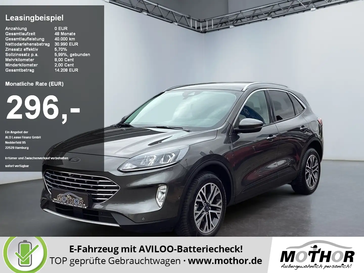Ford Kuga 2.5 Duratec FHEV Automatik ACC NAVI PDC Grigio - 1