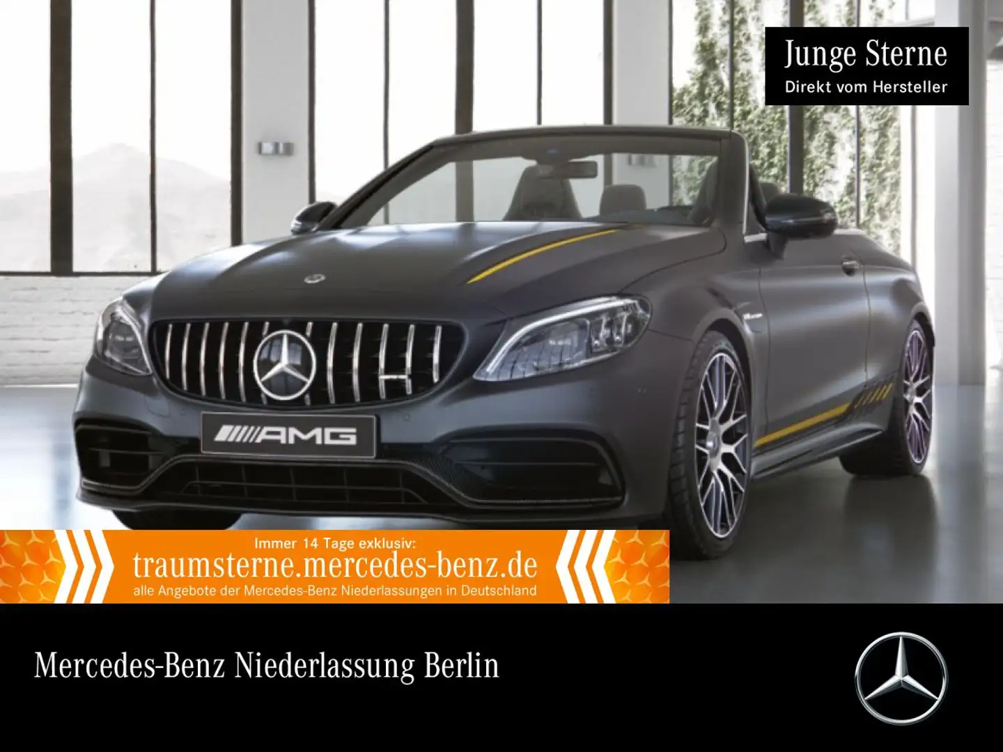 Mercedes-Benz C 63 AMG C 63 S Cabrio NIGHT+DRIVERS+360+MULTIBEAM+FAHRASS Grau - 1