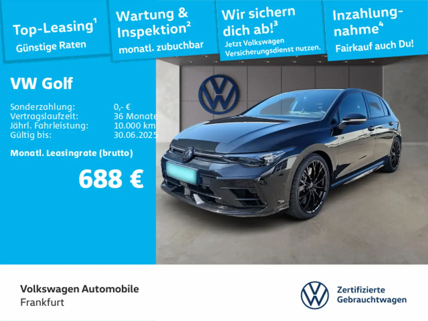 Volkswagen Golf VIII 2.0 TSI R Black Edition DSG Alu19" DC Schwarz - 1