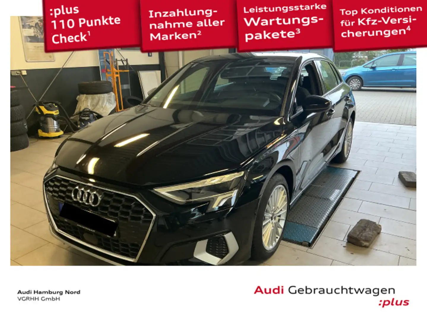 Audi A3 40 TFSIe LED Navi Sound CarPlay Cam Schwarz - 1