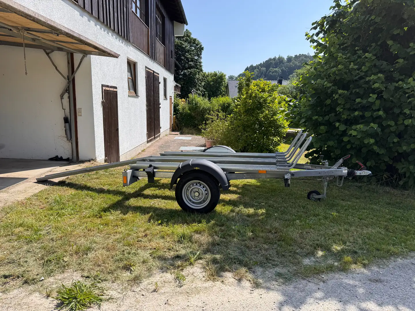 Trailer-Anhänger Motorradanhänger Humbaur HM 102113 1000kg100kmh Srebrny - 1