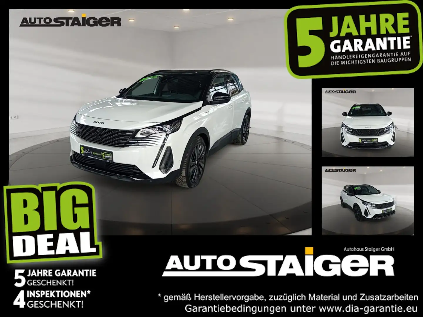 Peugeot 3008 GT PHEV ACC+LED+Navi+Pano+SD+SHZ+2xKlima+LM Weiß - 1