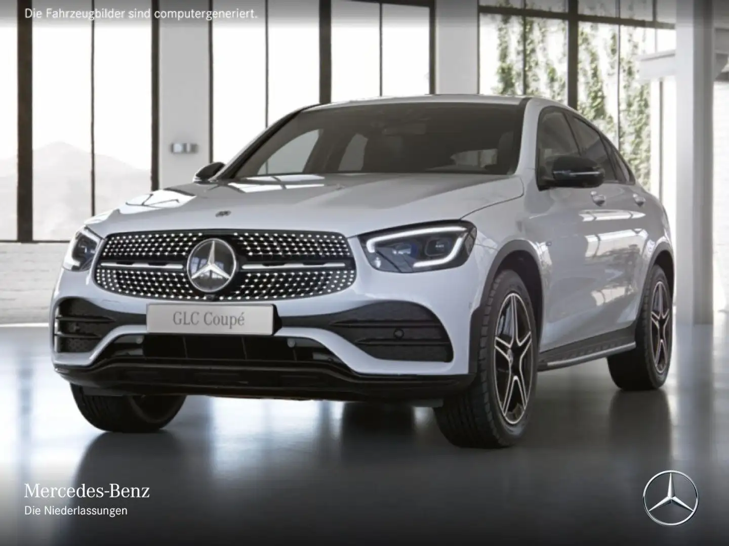 Mercedes-Benz GLC 300 e Coupé 4M AMG+NIGHT+360+AHK+MULTIBEAM+9G Weiß - 2