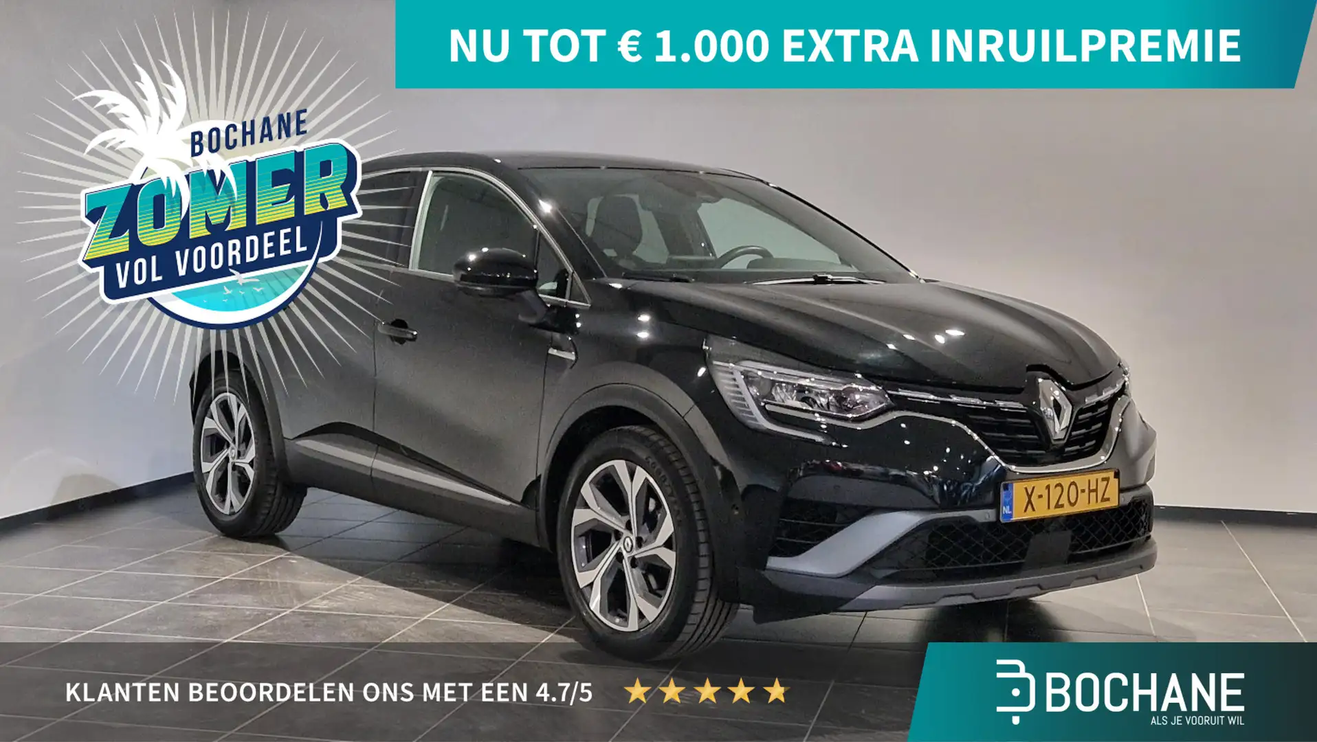 Renault Captur 1.3 mild hybrid 160 R.S. Line | Bose | 360 Camera Zwart - 1