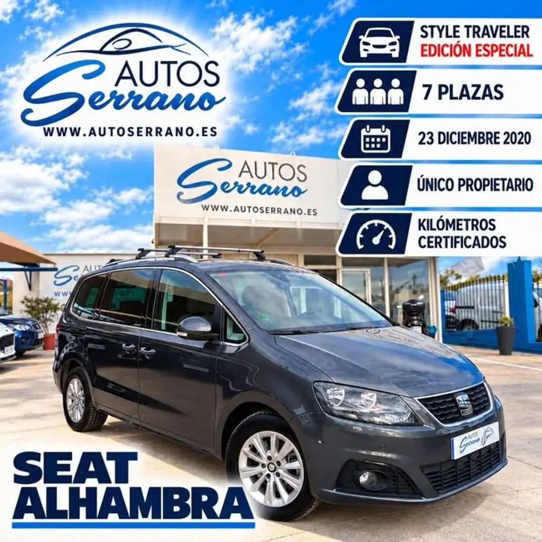 SEAT Alhambra 2.0 TDI CR 110 kW Gris - 1