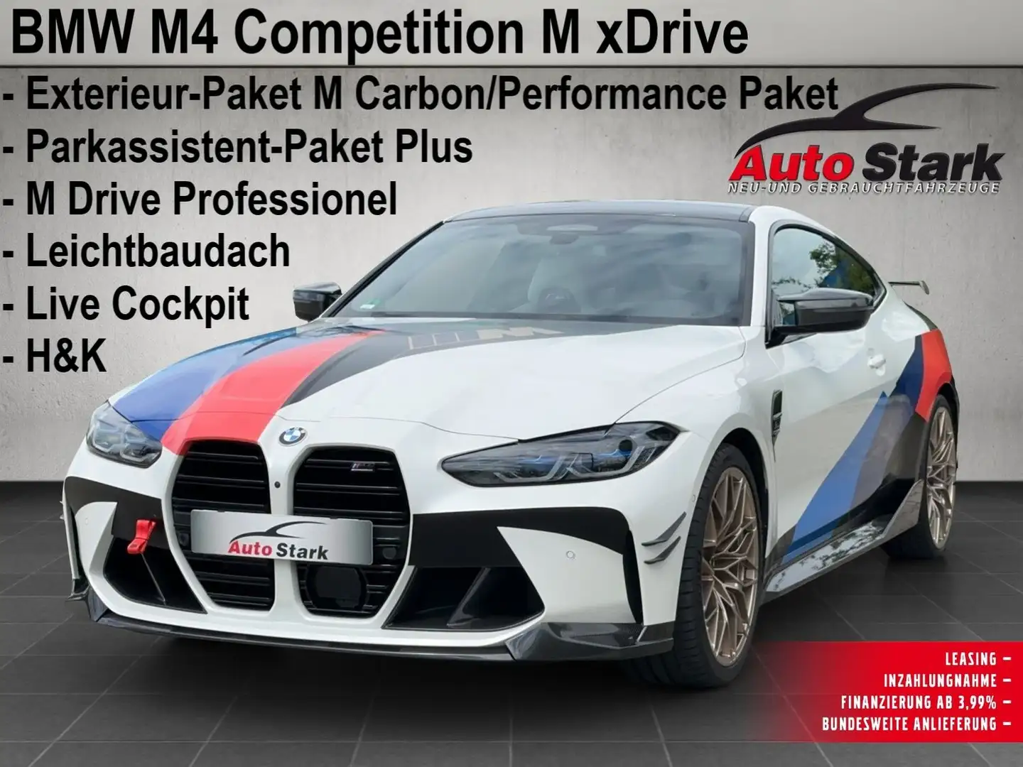 BMW M4 Competition xDrive°Performance°Carbon°DE Fahrzeug Weiß - 1