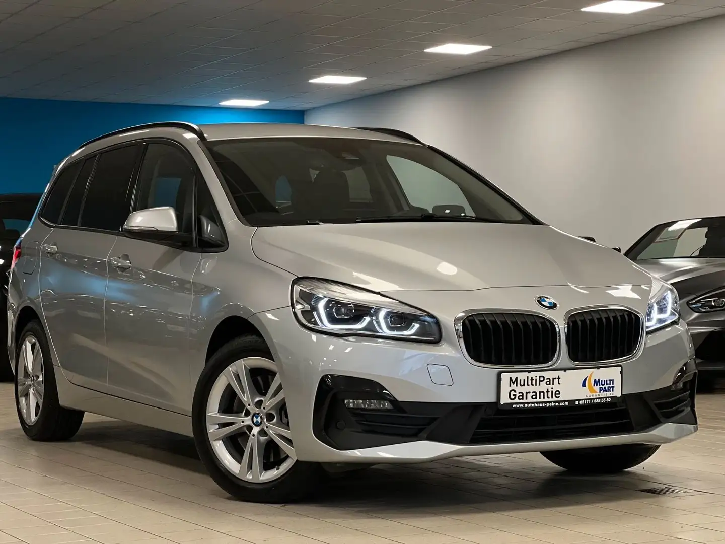 BMW 218 218dGT/Navi+/HUD/LED/St&Go/ParDrivAs/Kamer/7Sitz Argent - 1