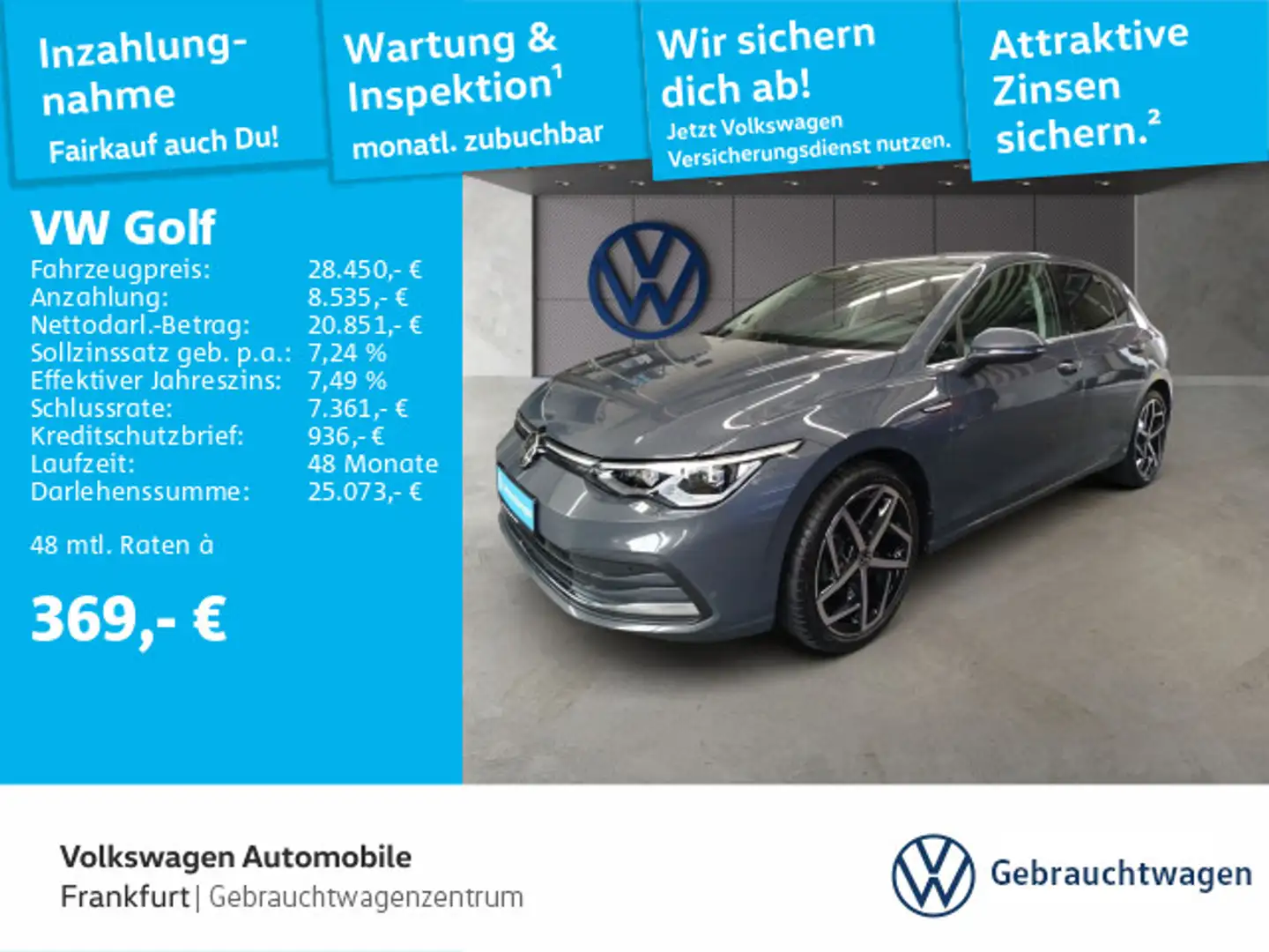 Volkswagen Golf VIII 1.5 TSI DSG Style Navi LED Rückleuchte Grau - 1