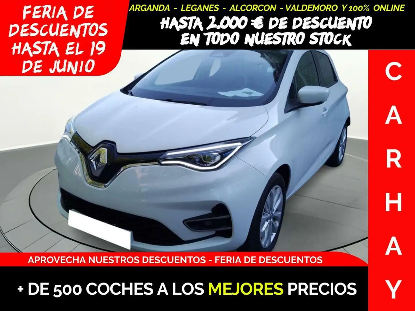 Renault ZOE INTENS R135 BATERÍA PROPIEDAD 50KWH Blanc - 1