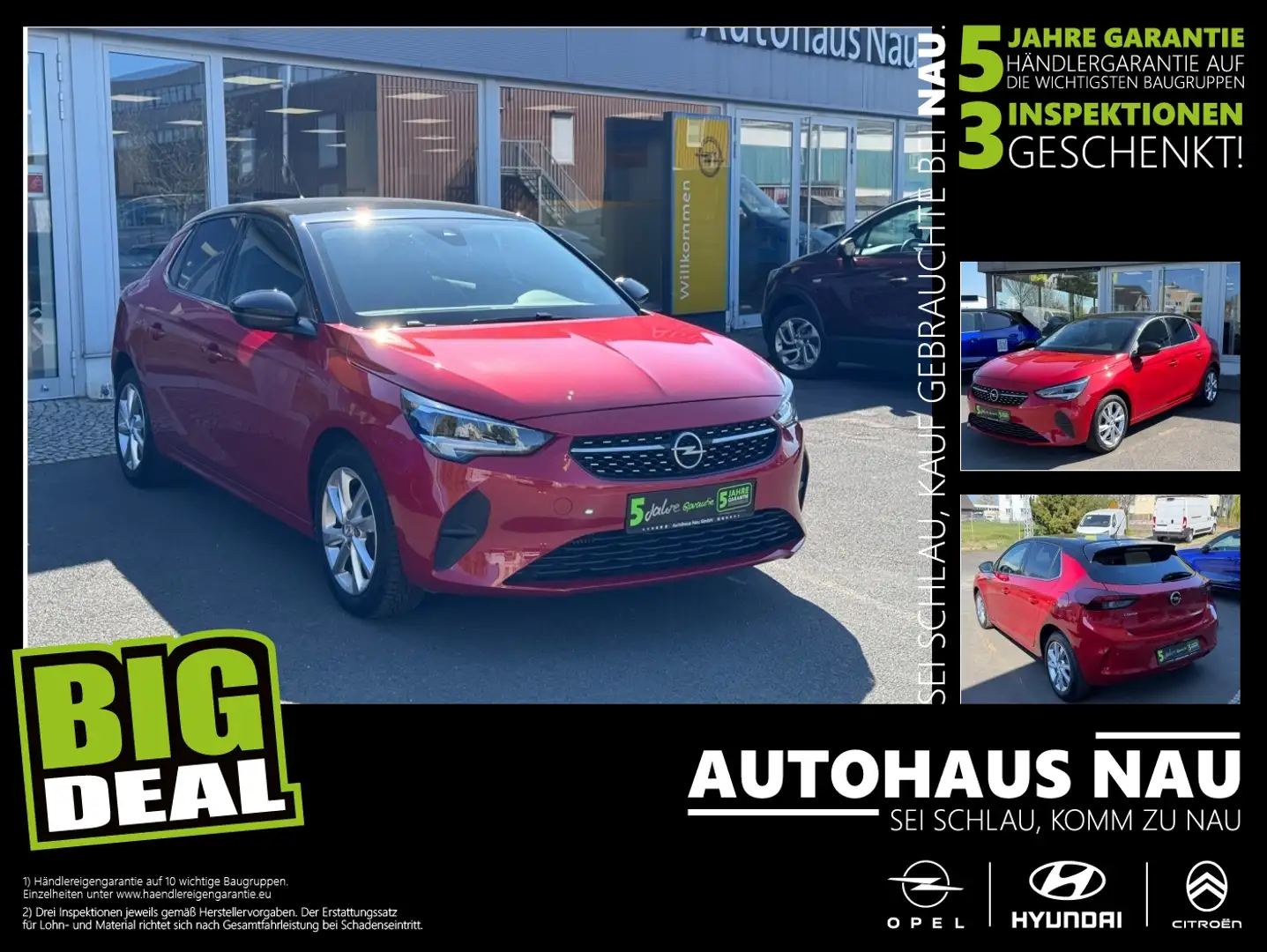 Opel Corsa F 1.2 Turbo Elegance inkl. Inspektionspaket !! Rood - 1