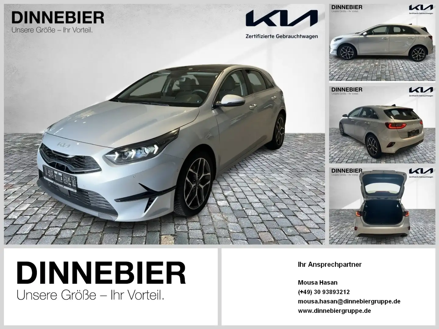 Kia Ceed / cee'd CEED 1.5T Spirit Glasdach+LED+Navi+Kamera Silber - 1