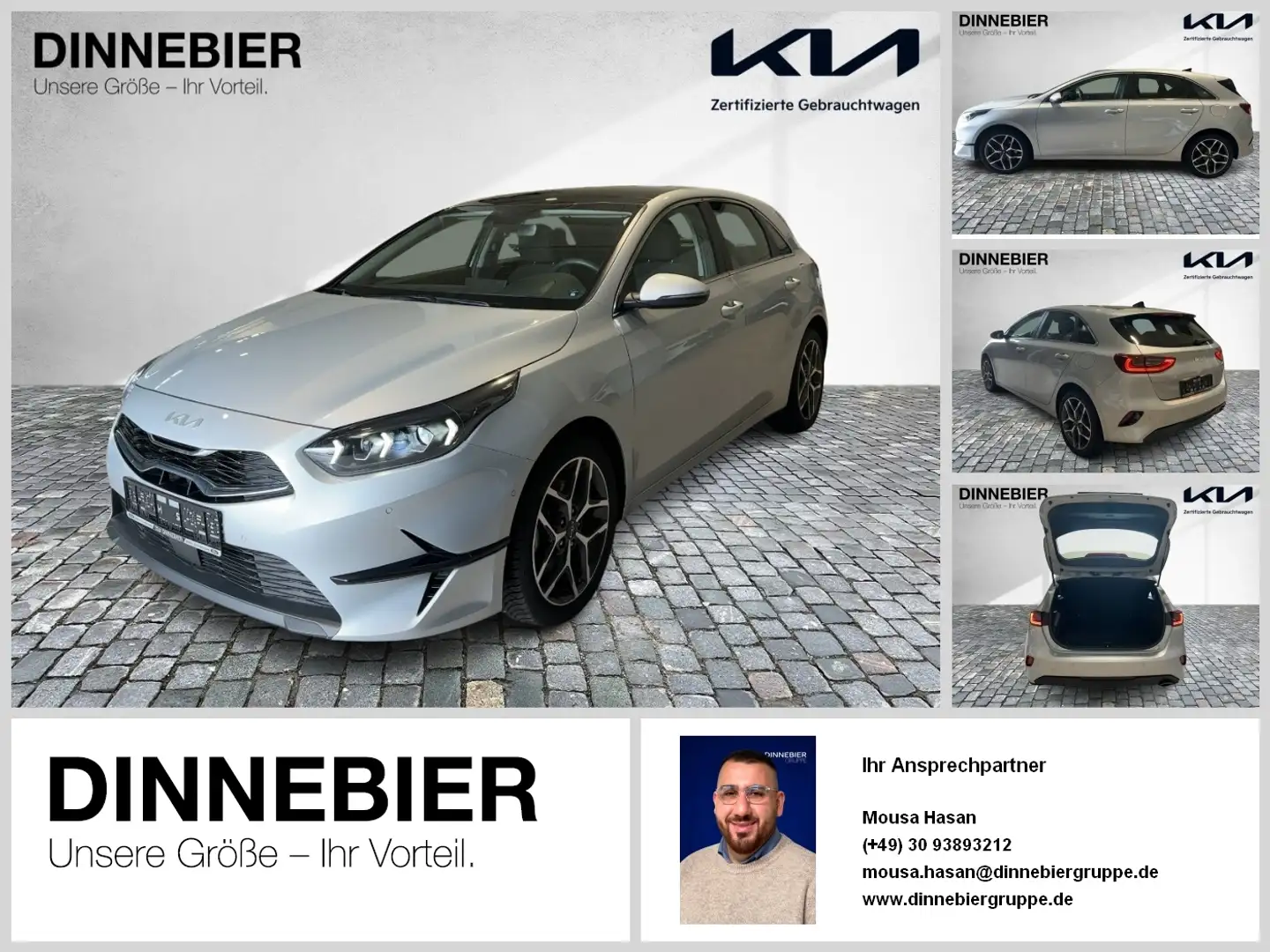 Kia Ceed / cee'd CEED 1.5T Spirit Glasdach+LED+Navi+Kamera Silber - 1