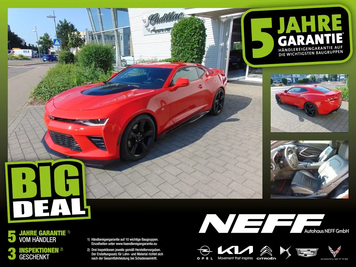 Chevrolet Camaro 6.2 V8 Europamodell Navi Klappenauspuff Rood - 1