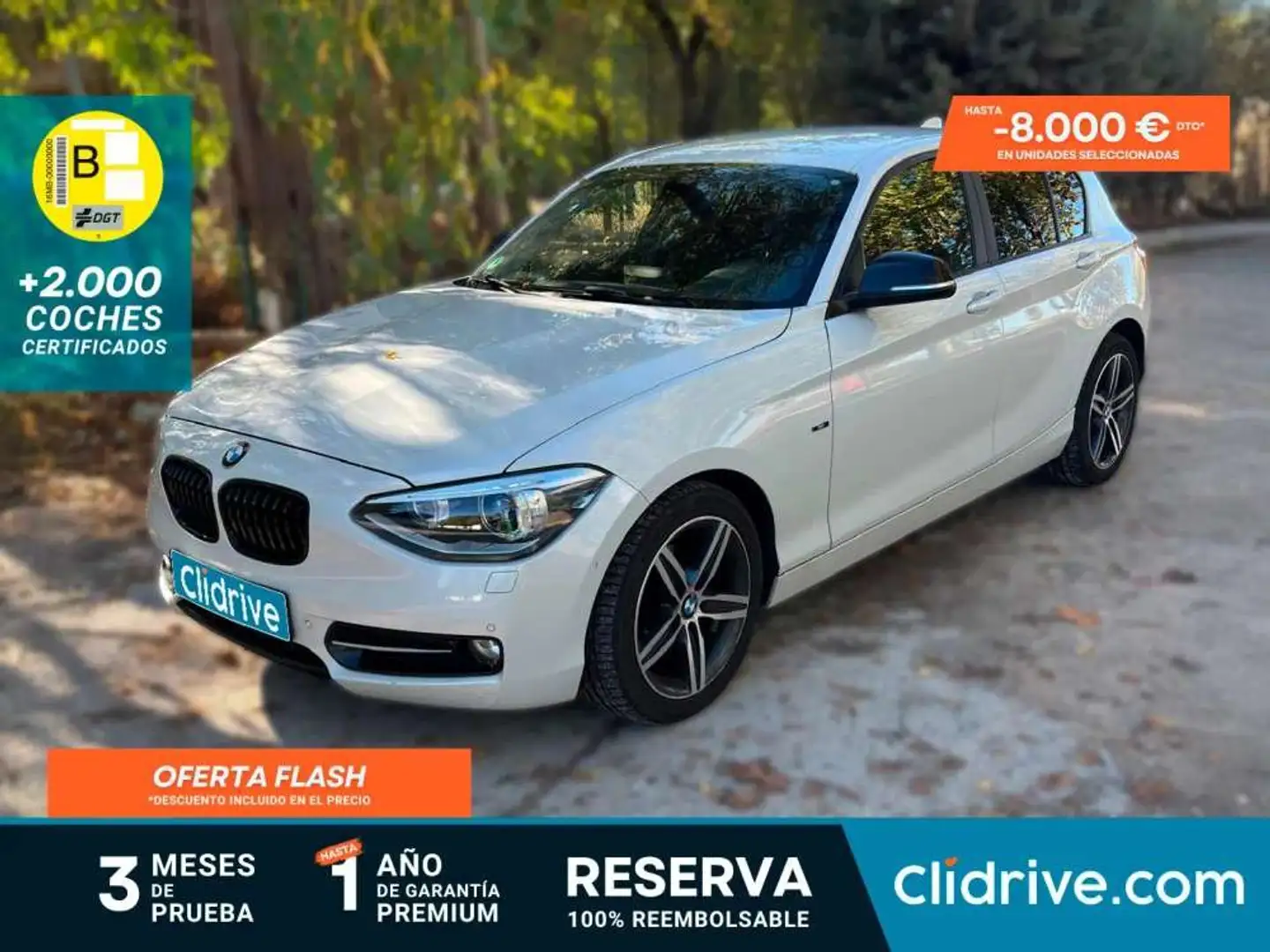 BMW 118 118d Blanc - 1