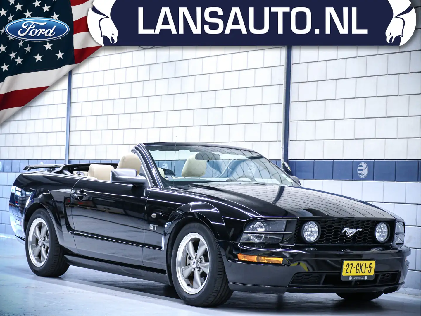 Ford Mustang USA 4.6 V8 GT Cabriolet Youngtimer Zwart - 1