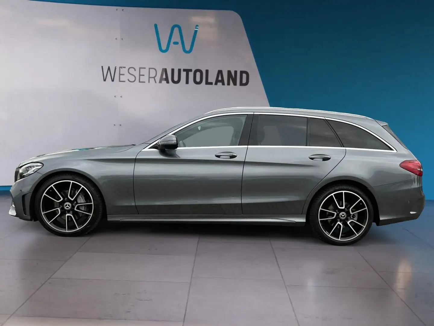 Mercedes-Benz C 220 d T AMG LINE LED AHK 1.HAND S-HEFT Grau - 2
