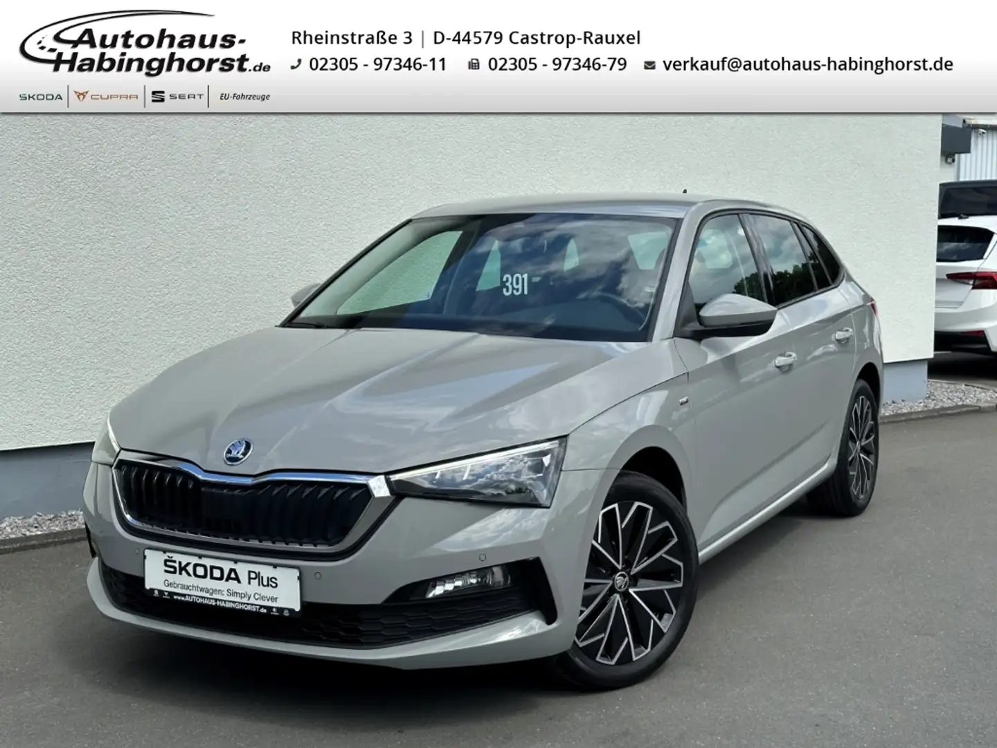 Skoda Scala 1.0 TSI Drive 125 LED Nav Climatr. PDC Kessy Smart Gris - 1