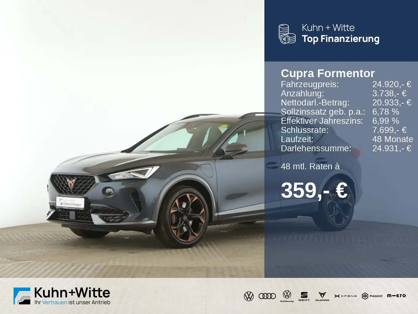 CUPRA Formentor VZ 1.4 Hybrid *ACC*LED*RFK*Navi*SHZ*Ap Grau - 1