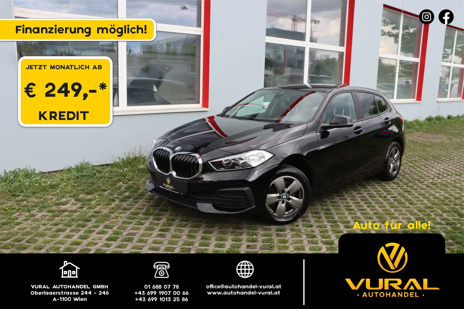 BMW 116 116 d Advantage Schwarz - 1