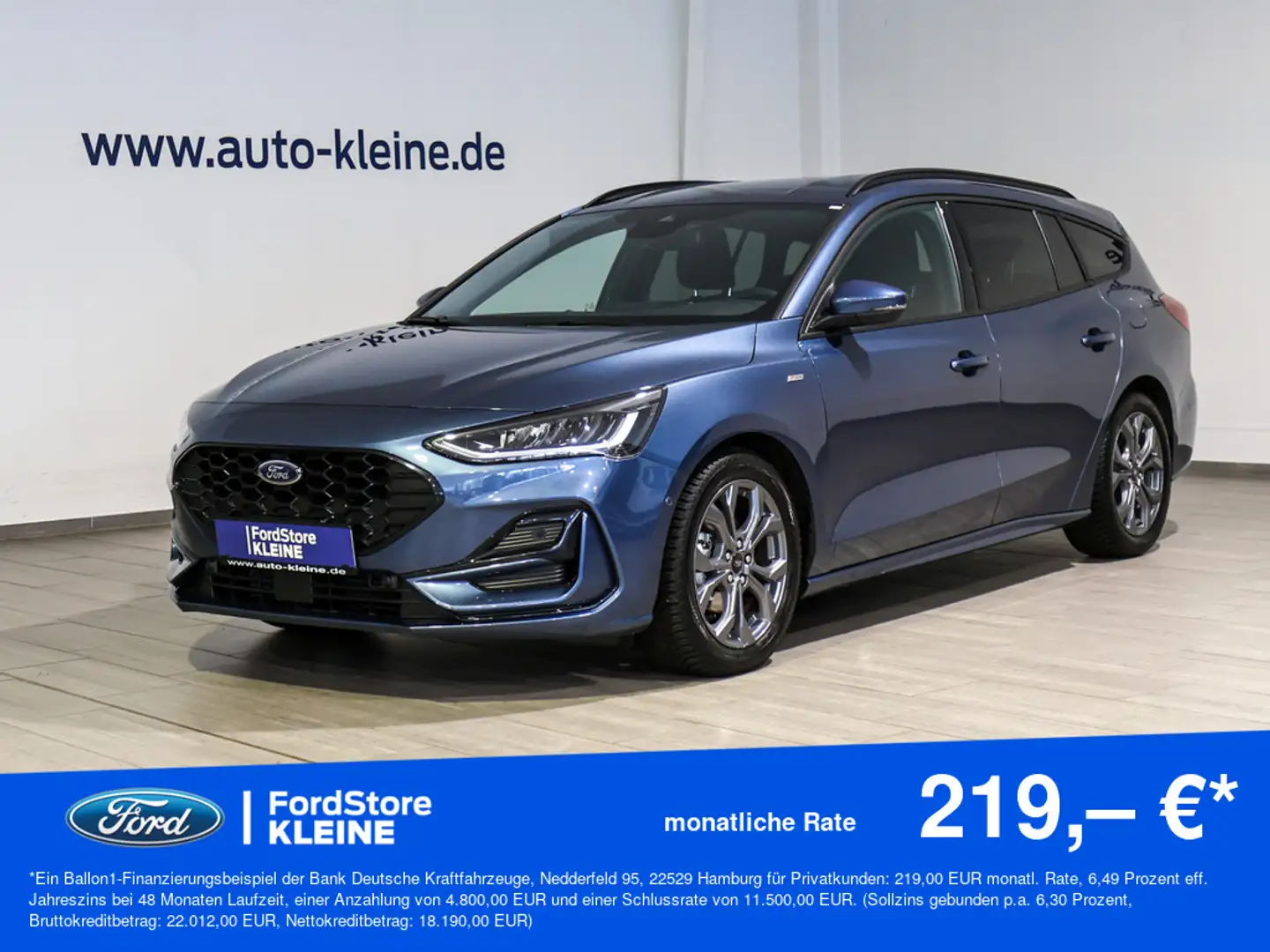 Ford Focus ST-Line 1,0l EcoBoost MildHybrid +LED+N Blau - 1