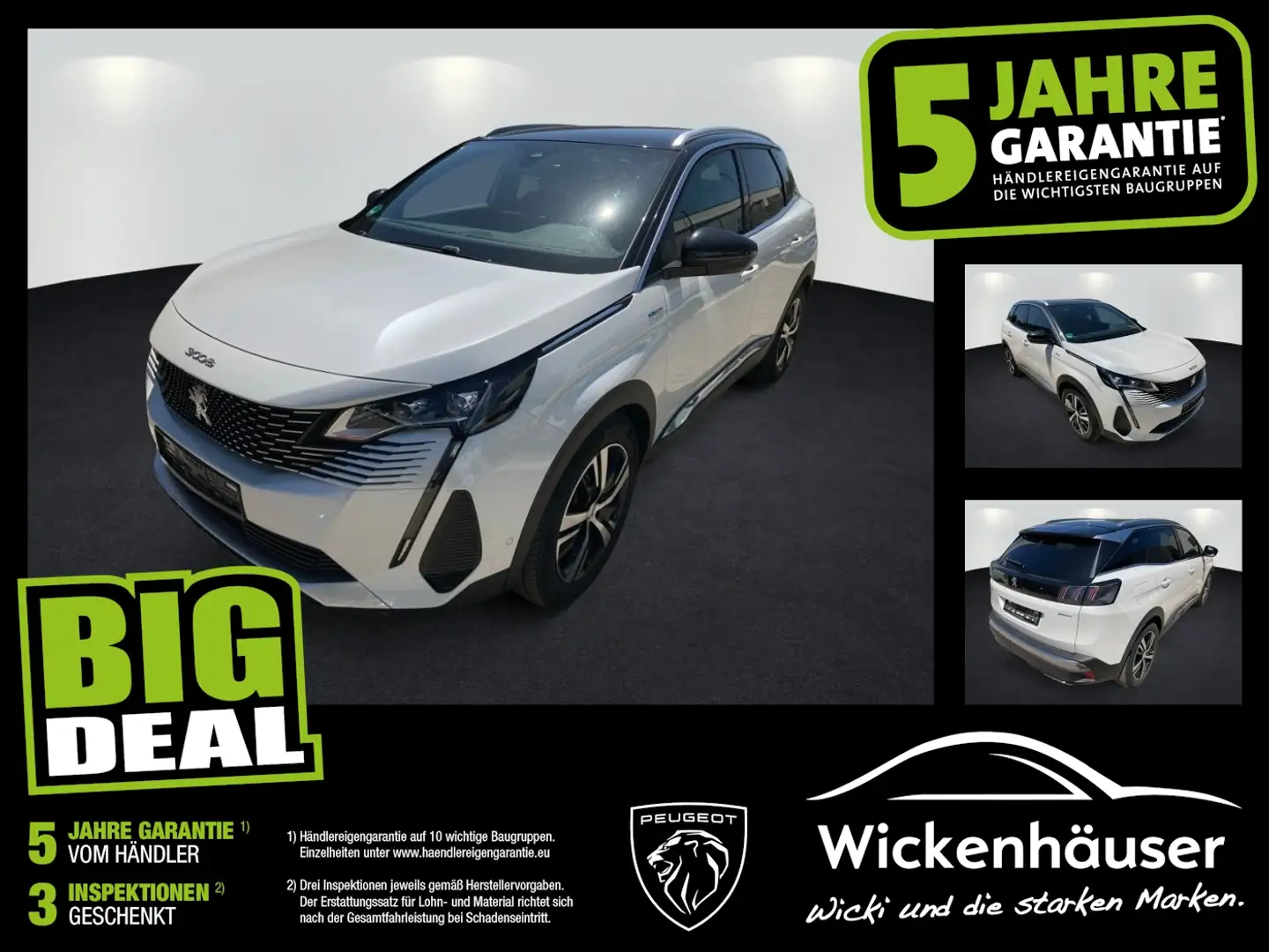 Peugeot 3008 PHEV 225 GT-Line Navi Kamera ToterWinkel Weiß - 1