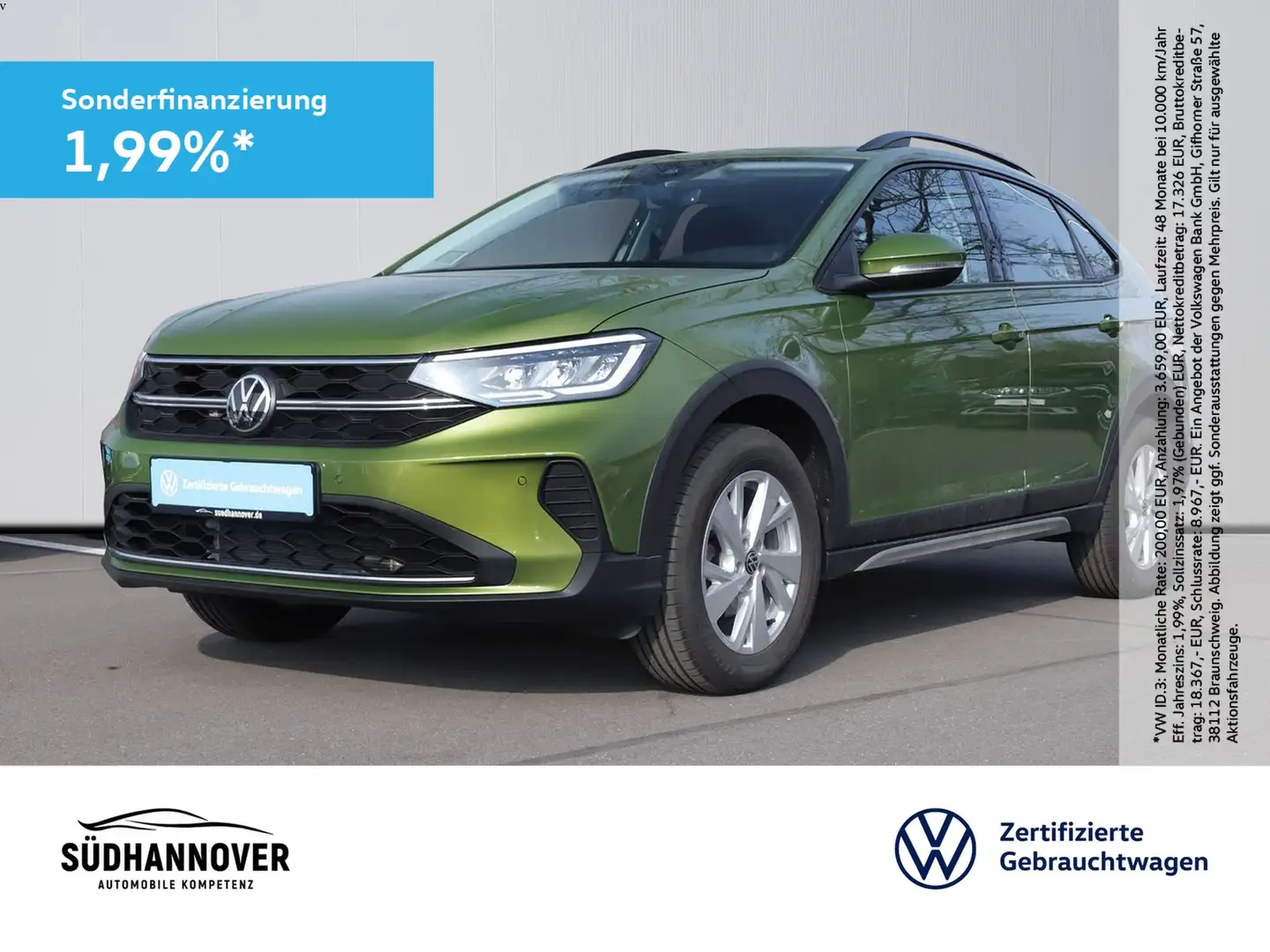 Volkswagen Taigo Life 1.0 TSI DSG AHK+NAVI+LED+SHZ+PDC Green - 1