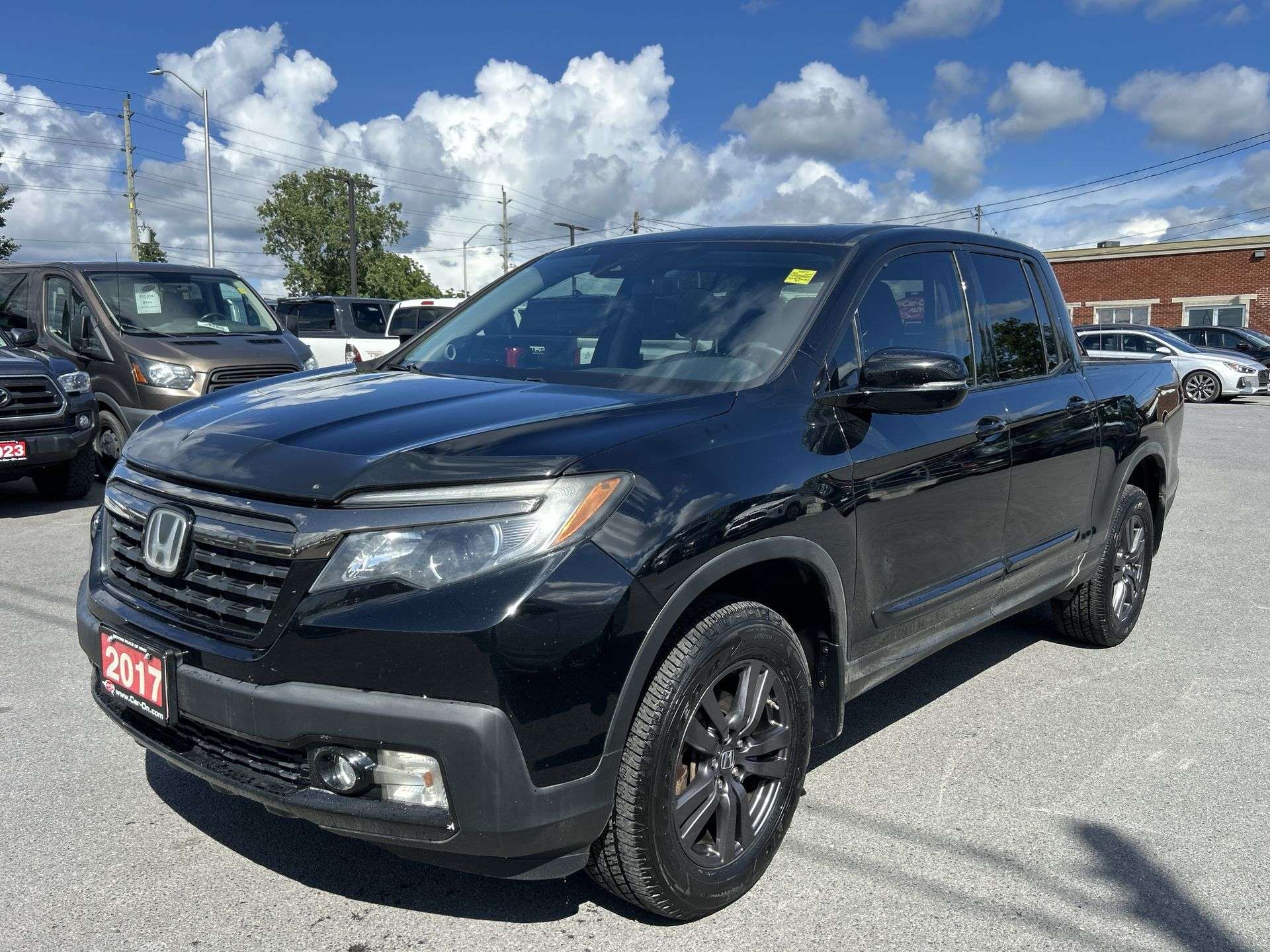 Black 2017 Honda Ridgeline Pickup Truck All-Wheel Drive Automatic