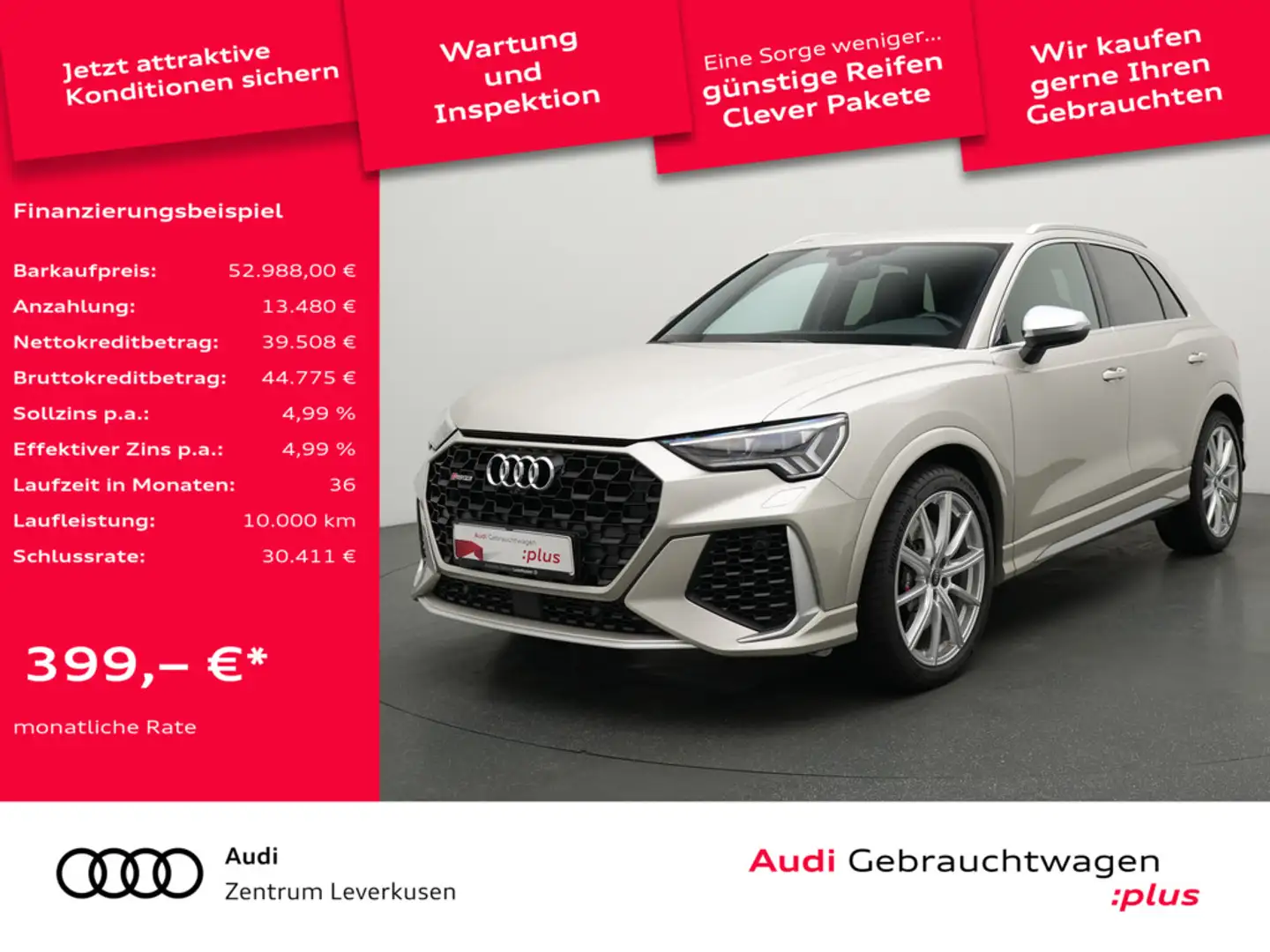 Audi RS Q3 ACC MATRIX LEDER SONOS MEMORY ACC RAUTE Beige - 1