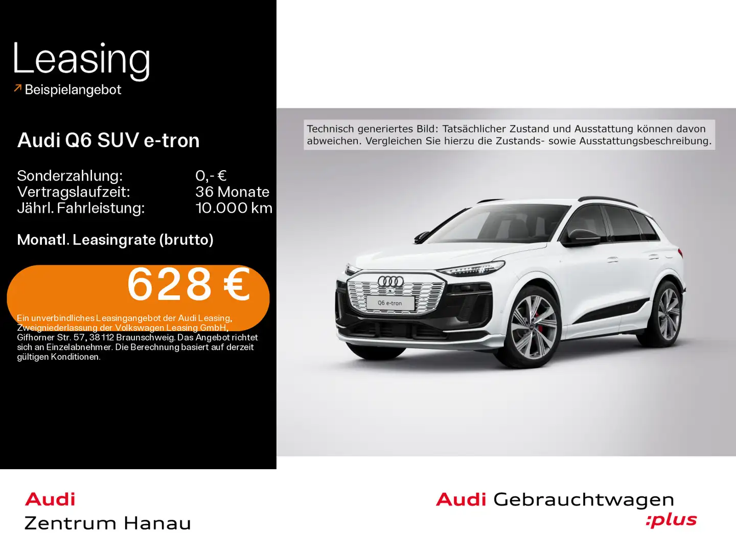 Audi Q6 e-tron performance S-LINE*AHK*MATRIX*NAVI*20Z Weiß - 1