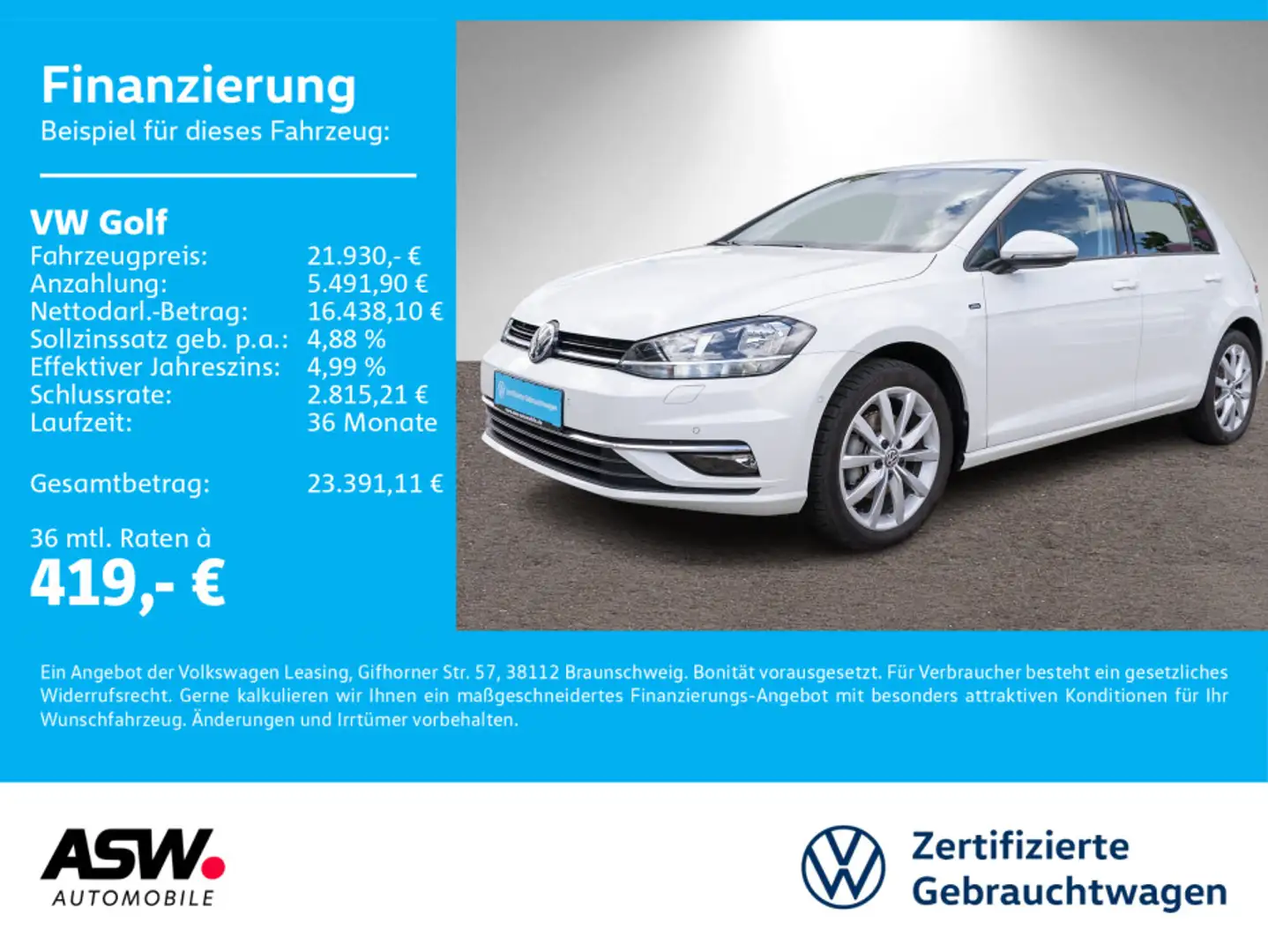 Volkswagen Golf Join 1.6 TDI DSG Navi RFK ACC SHZ Stdhzg Blanc - 1