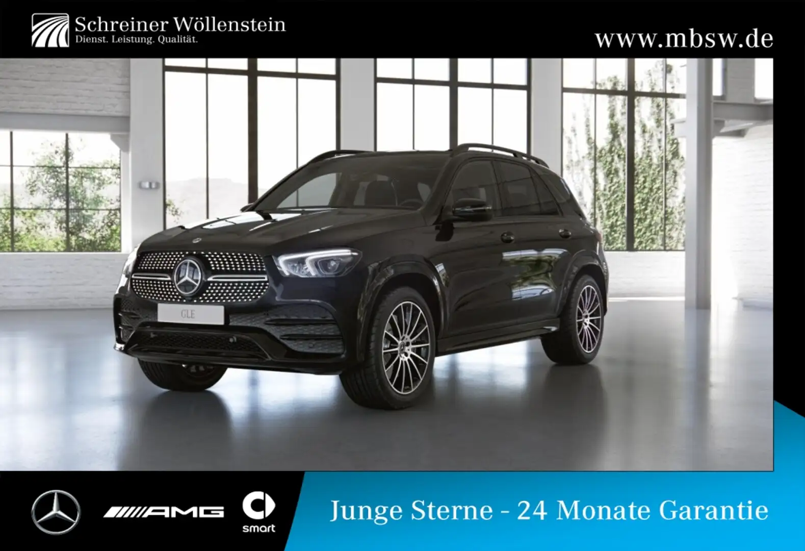 Mercedes-Benz GLE 580 4M AMG*Pano*AIR*Burm*FAP*Night*4xSHZ*V8 Schwarz - 1
