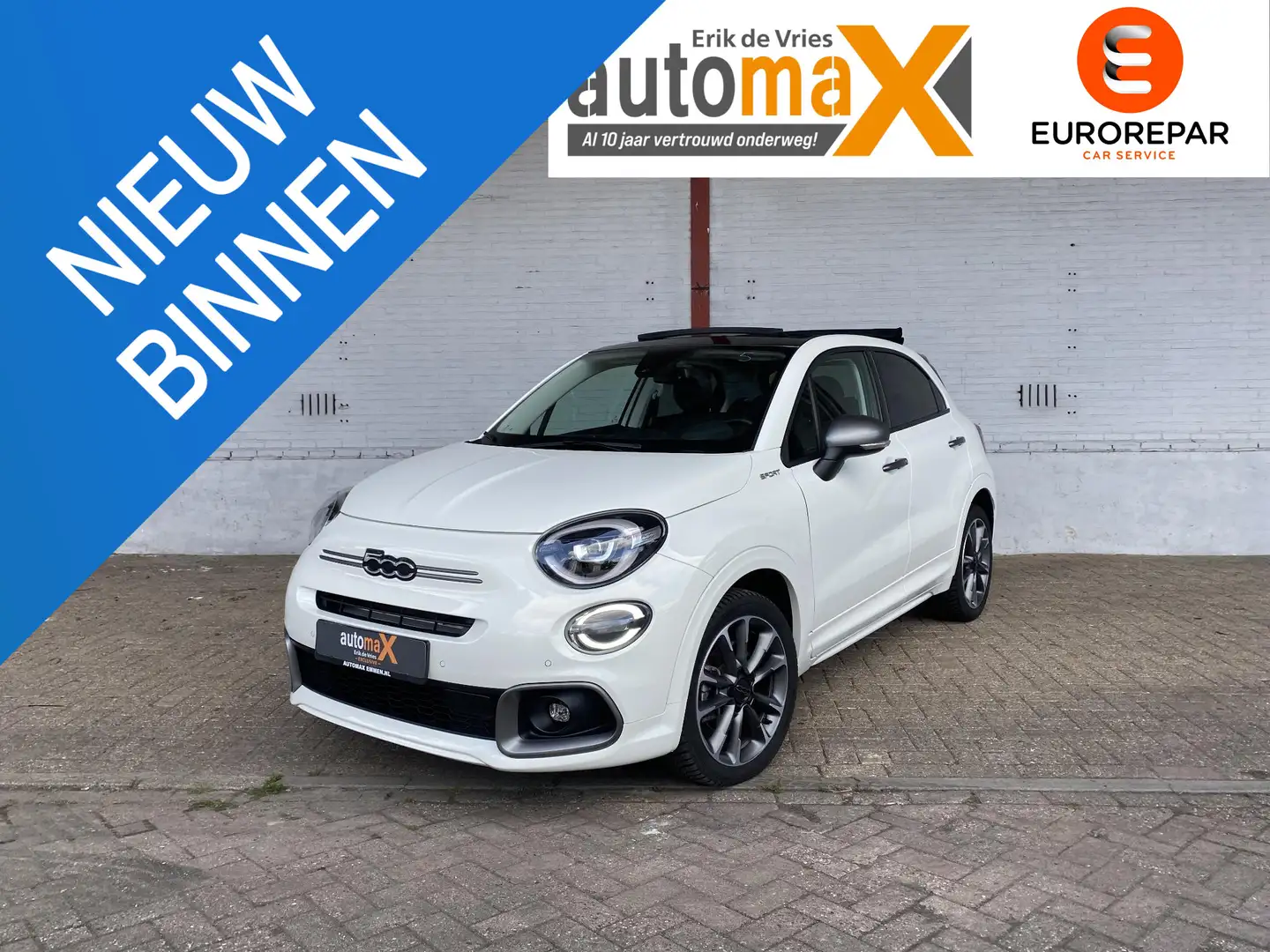 Fiat 500X 1.5 Hybrid Sport Cabrio |CarPlay!|Automaat!| Wit - 1