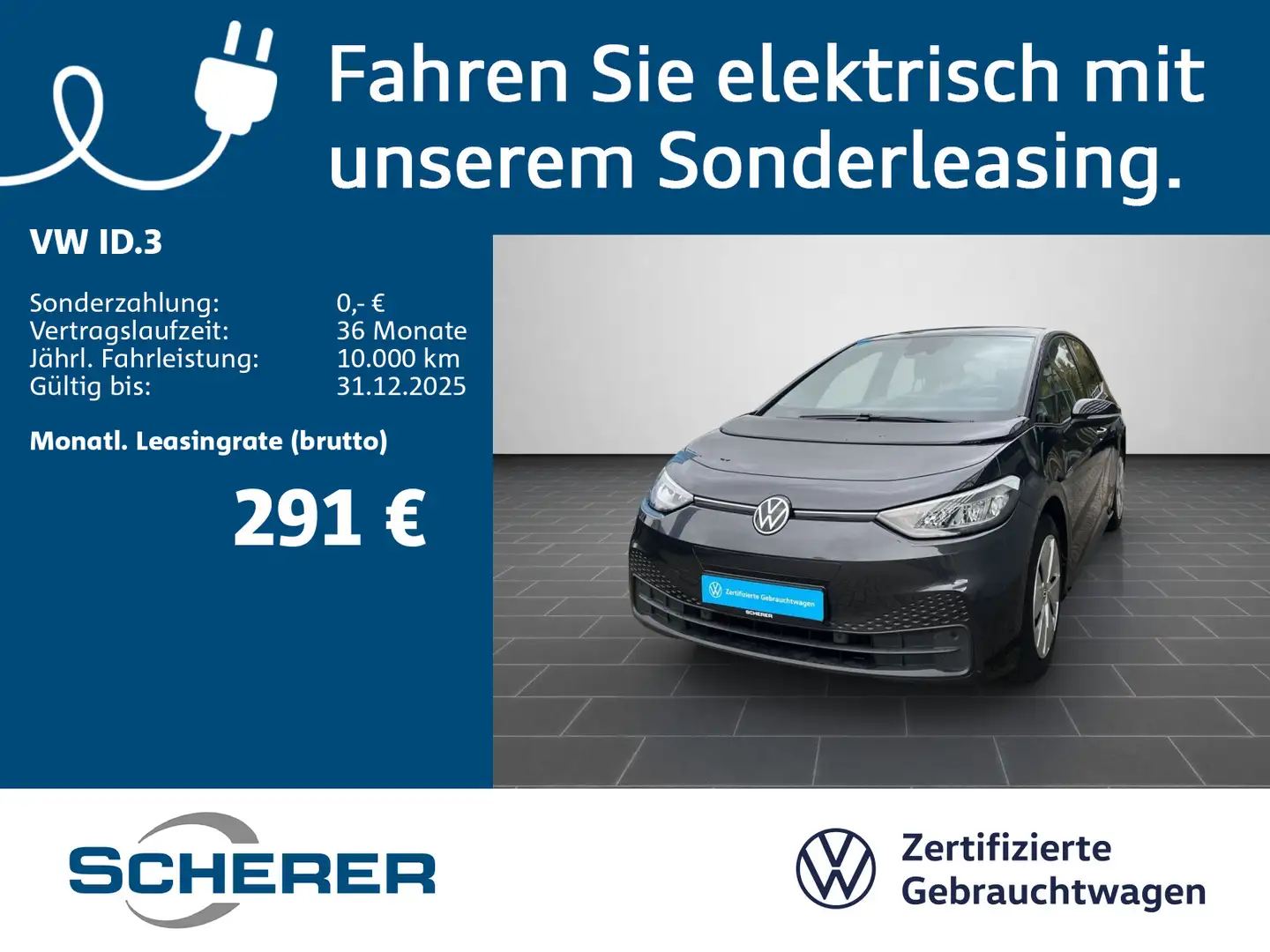 Volkswagen ID.3 Pro Performance 62 kWh ACC NAVI SHZ WÄRMEPU Grau - 1