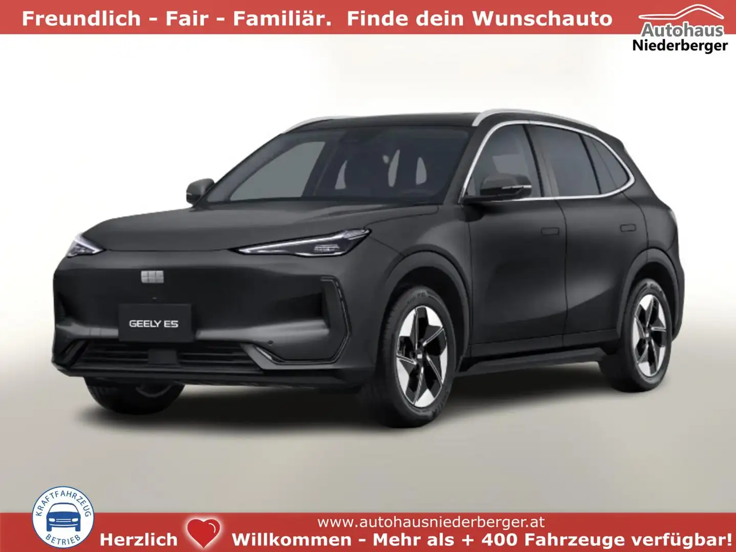 Geely E5 Max+ 68KWh Pano HUD el.Heck 360°ACC Leder 19Z 1... Schwarz - 1
